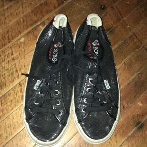 Bobs Sketchers sequined low top lace up sneakers